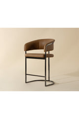 Modern European furniture - Brown Cantilevered Counter Stool - www.oroa.com