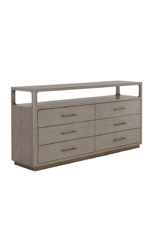 Modern European furniture - 6-Drawer Oak Veneer Dresser - www.oroa.com