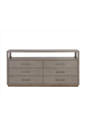 6-Drawer Oak Veneer Dresser by Splendido Danette
