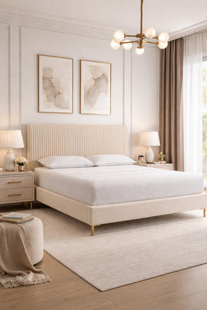 Vertical-Tufted Queen Bed | Splendido Harris | Oroa.com