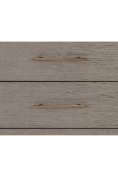 Modern European furniture - 6-Drawer Oak Veneer Dresser - www.oroa.com