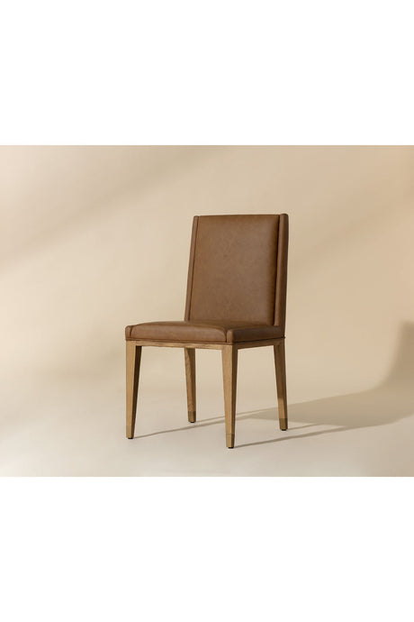 Modern European furniture - Rustic Oak Base Dining Chairs (2) - www.oroa.com