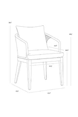 Modern European furniture - Contemporary Indoor/Outdoor Weave & Teak Dining Chair - www.oroa.com