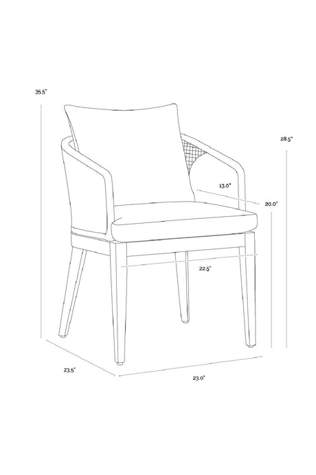 Modern European furniture - Contemporary Indoor/Outdoor Weave & Teak Dining Chair - www.oroa.com
