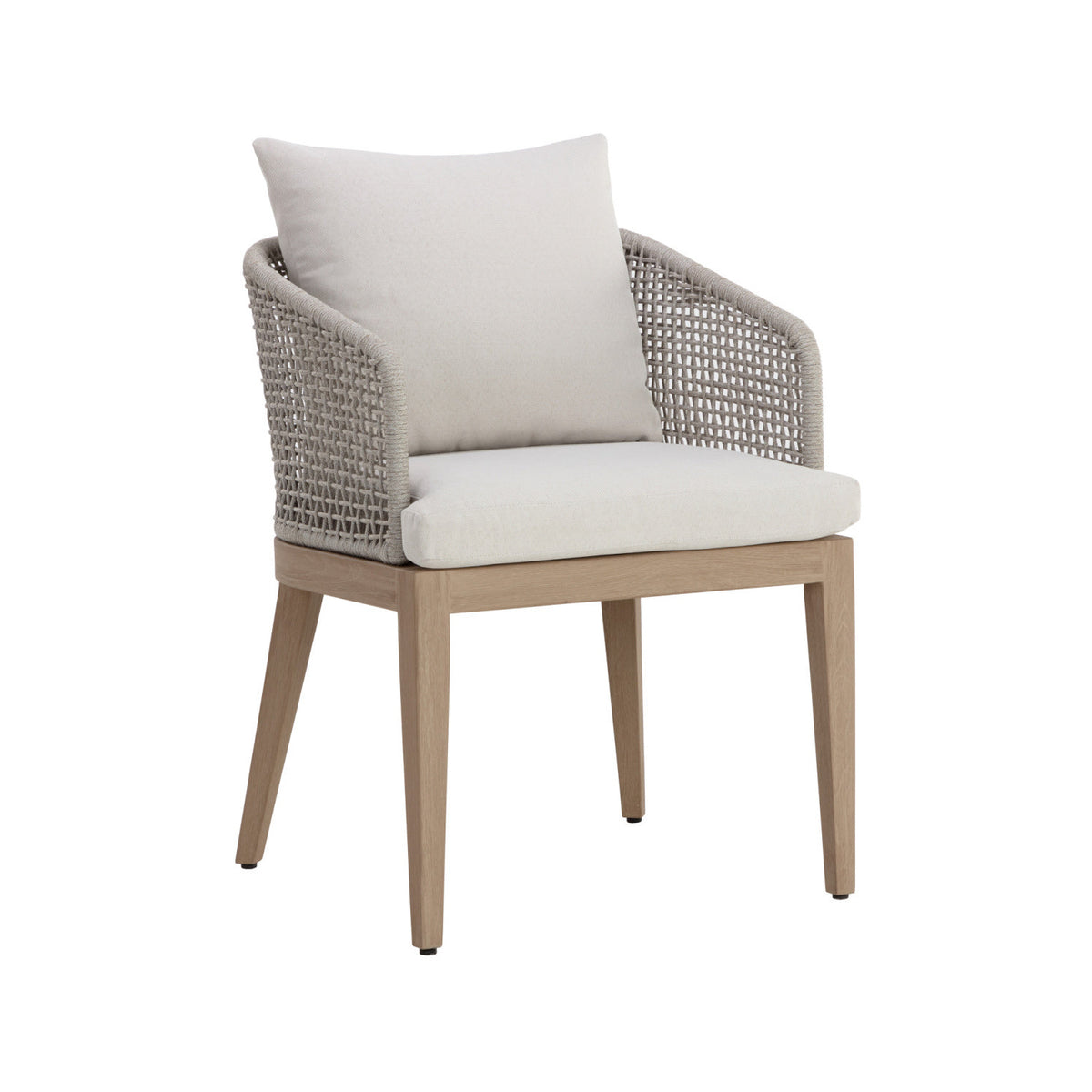 Contemporary Indoor/Outdoor Weave & Teak Dining Chair | Splendido Capri