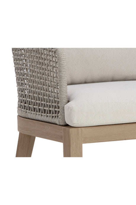 Modern European furniture - Contemporary Indoor/Outdoor Weave & Teak Dining Chair - www.oroa.com