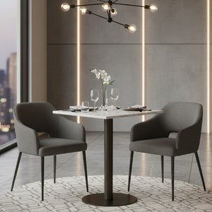 Modern European furniture - Square White Marble Bistro Table S - www.oroa.com