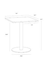 Modern European furniture - Square White Marble Bistro Table S - www.oroa.com