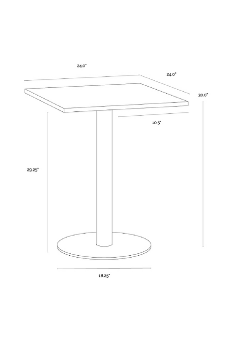 Modern European furniture - Square White Marble Bistro Table S - www.oroa.com