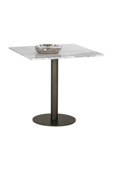 Modern European furniture - Square White Marble Bistro Table L - www.oroa.com