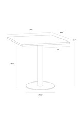 Modern European furniture - Square White Marble Bistro Table L - www.oroa.com