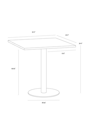 Square White Marble Bistro Table L | Splendido Claudia | Oroa.com
