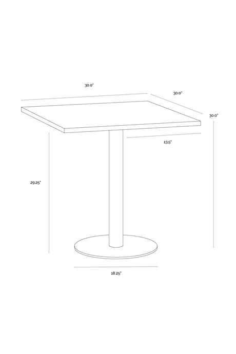 Modern European furniture - Square White Marble Bistro Table L - www.oroa.com