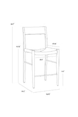 Modern European furniture - Natural Rope Seat Counter Stool - www.oroa.com