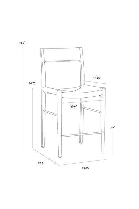 Modern European furniture - Natural Rope Seat Counter Stool - www.oroa.com