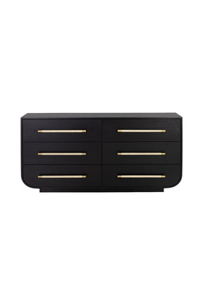 Black Oak 6-Drawer Dresser by Splendido Tarrant