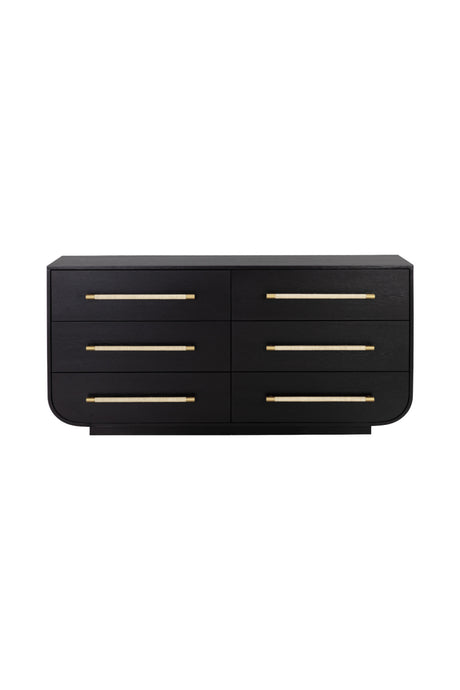 Black Oak 6-Drawer Dresser | Splendido Tarrant | Oroa.com