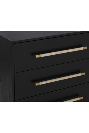 Modern European furniture - Black Oak 6-Drawer Dresser - www.oroa.com