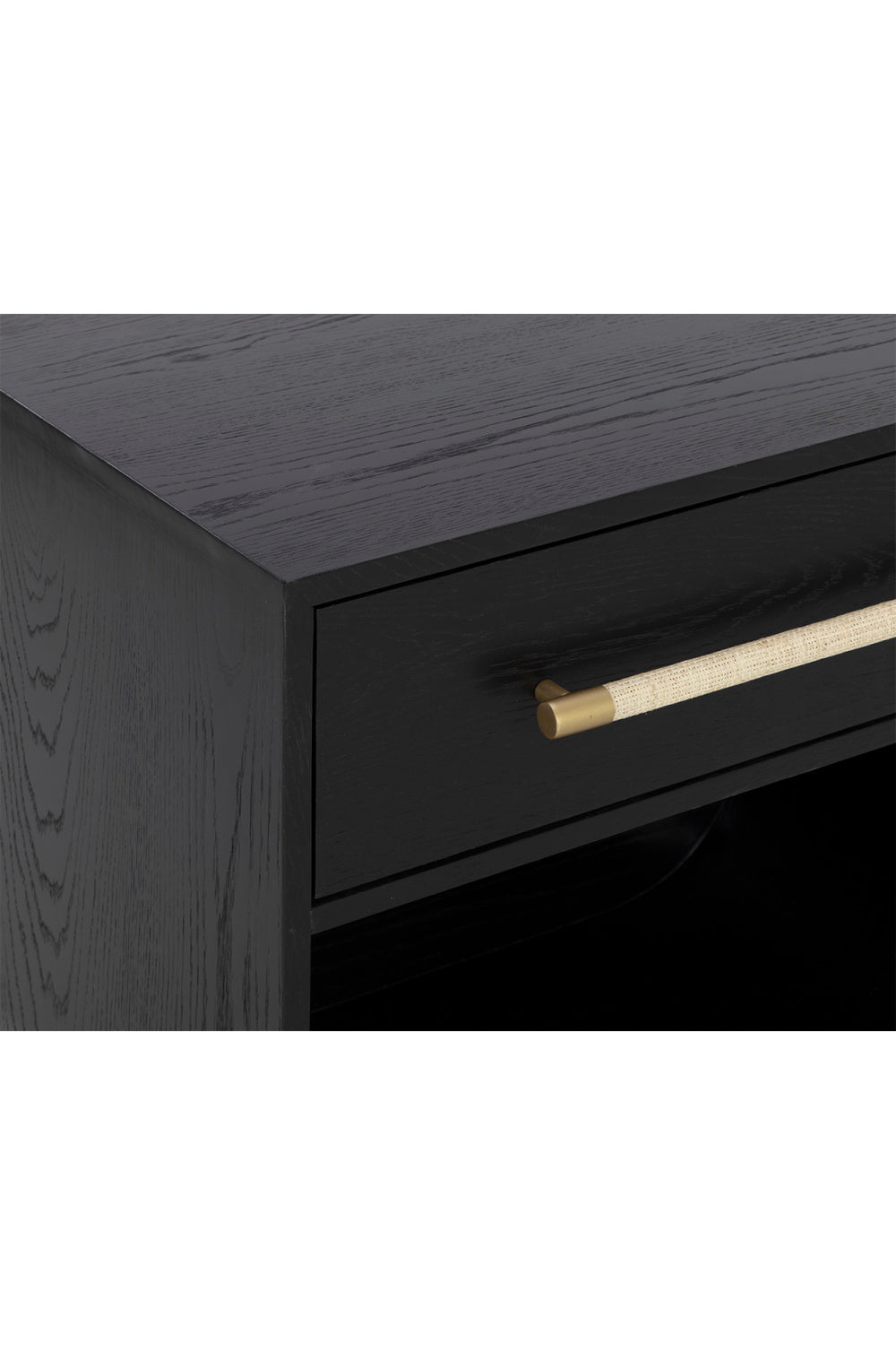 Modern Oak Curved Nightstand | Splendido Tarrant | Oroa.com
