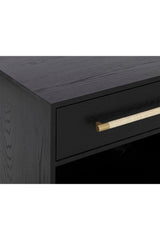 Modern European furniture - Modern Oak Curved Nightstand - www.oroa.com