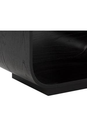 Modern Oak Curved Nightstand | Splendido Tarrant | Oroa.com