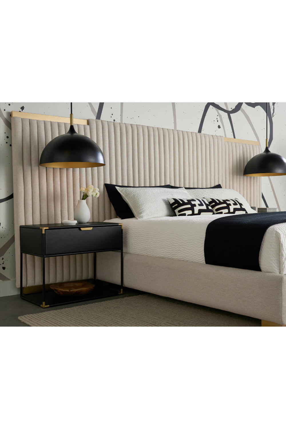 Channeled Panel Headboard King Bed | Splendido Tarrant | Oroa.com