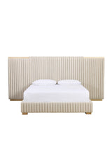 Modern European furniture - Channeled Panel Headboard King Bed - www.oroa.com