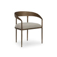 Taupe Gray Seat Dining Chair by Splendido Zanatta