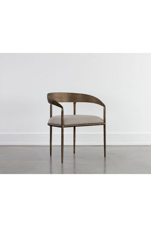 Modern European furniture - Taupe Gray Seat Dining Chair - www.oroa.com