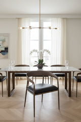 Modern European furniture - Antique Brass Framed Dining Chair - www.oroa.com