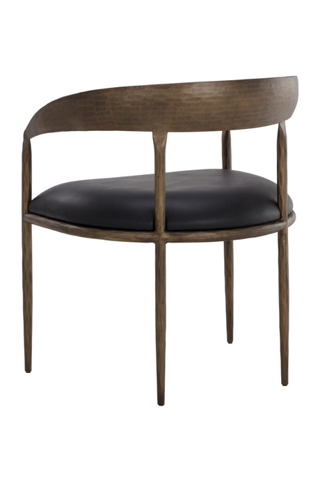 Modern European furniture - Antique Brass Framed Dining Chair - www.oroa.com