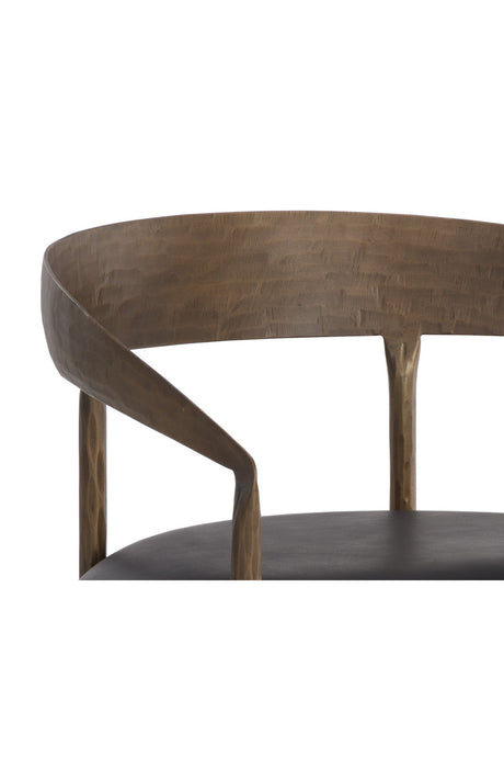 Modern European furniture - Antique Brass Framed Dining Chair - www.oroa.com