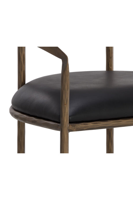 Modern European furniture - Antique Brass Framed Dining Chair - www.oroa.com