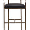 Modern European furniture - Hammered Metal Leather Bar Stool - www.oroa.com