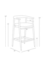 Modern European furniture - Mid-Century Modern Counter Stool - www.oroa.com