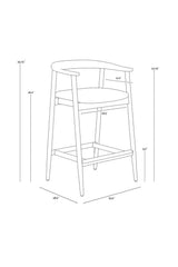 Modern European furniture - Mid-Century Modern Counter Stool - www.oroa.com