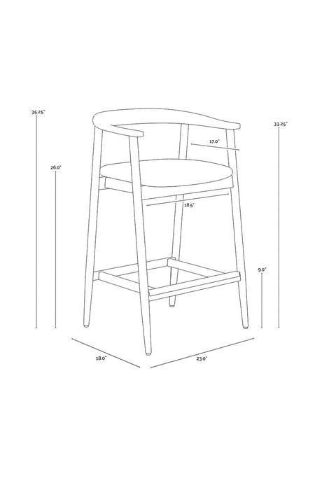 Modern European furniture - Mid-Century Modern Counter Stool - www.oroa.com