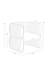 Modern European furniture - Leather Channeled Lounge Chair - www.oroa.com