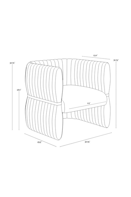 Modern European furniture - Leather Channeled Lounge Chair - www.oroa.com