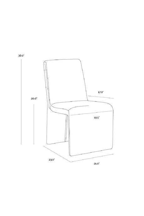 Modern European furniture - Brown Leather Dining Chair - www.oroa.com