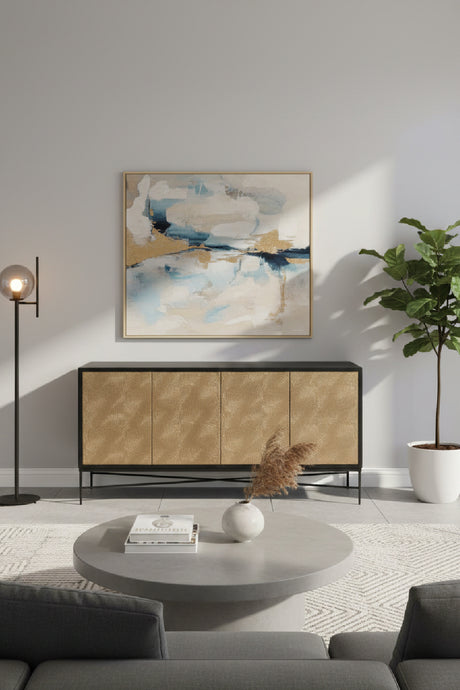 Modern European furniture - Gold 4-Door Sideboard - www.oroa.com