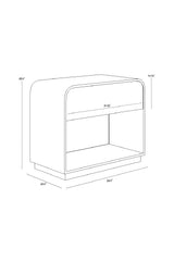 Modern European furniture - Champagne Gold Accented Black Nightstand - www.oroa.com