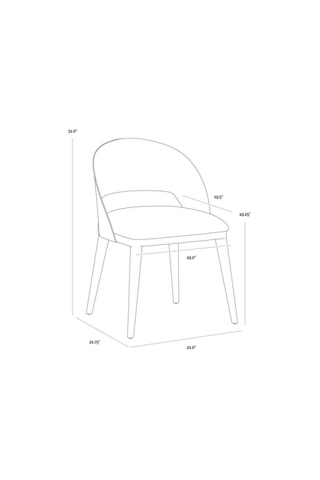 Modern European furniture - Leather Seat Dining Chair - www.oroa.com