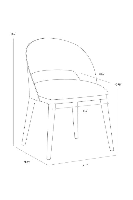 Modern European furniture - Leather Seat Dining Chair - www.oroa.com