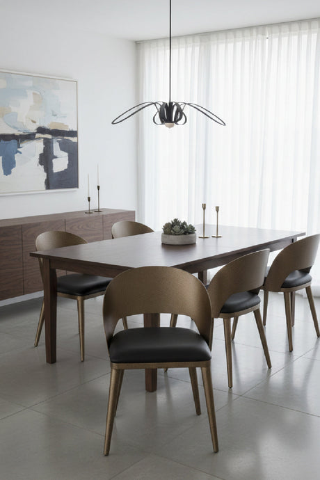 Modern European furniture - Leather Seat Dining Chair - www.oroa.com