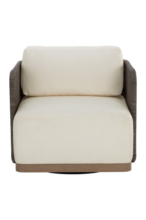 Gray Polyrod Indoor/Outdoor Swivel Chair | Splendido Ravenna | Oroa.com