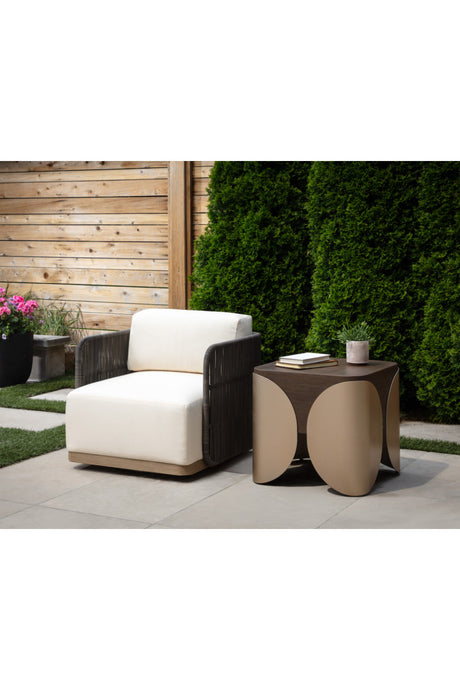 Modern European furniture - Gray Polyrod Indoor/Outdoor Swivel Chair - www.oroa.com