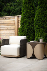 Modern European furniture - Gray Polyrod Indoor/Outdoor Swivel Chair - www.oroa.com