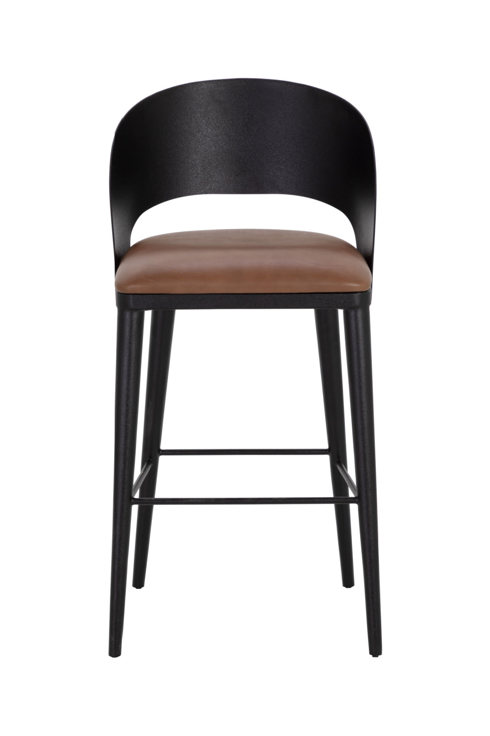 Modern European furniture - Brown Leather Seat Bar Stool - www.oroa.com