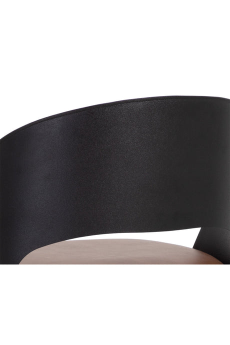 Modern European furniture - Brown Leather Seat Bar Stool - www.oroa.com
